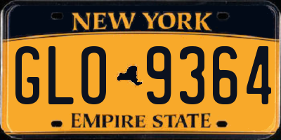 NY license plate GLO9364