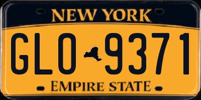 NY license plate GLO9371