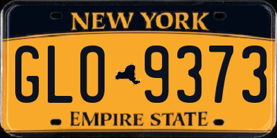 NY license plate GLO9373