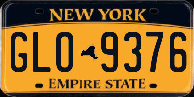 NY license plate GLO9376