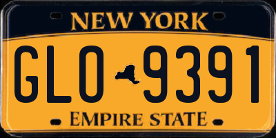 NY license plate GLO9391