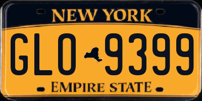 NY license plate GLO9399