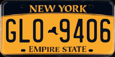 NY license plate GLO9406