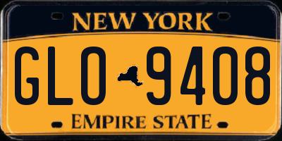 NY license plate GLO9408