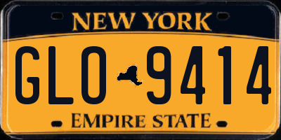 NY license plate GLO9414