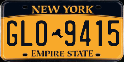 NY license plate GLO9415