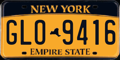 NY license plate GLO9416