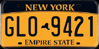 NY license plate GLO9421
