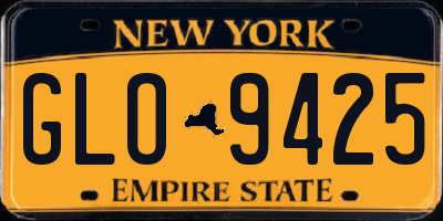NY license plate GLO9425