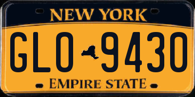 NY license plate GLO9430