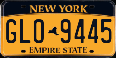 NY license plate GLO9445