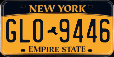 NY license plate GLO9446