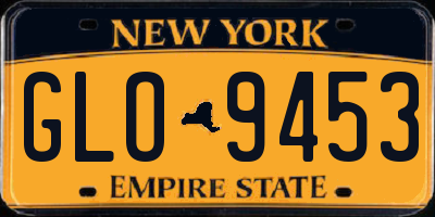 NY license plate GLO9453