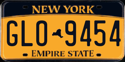 NY license plate GLO9454