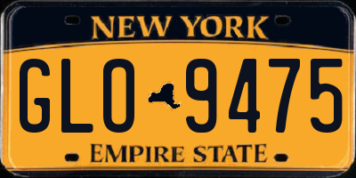 NY license plate GLO9475