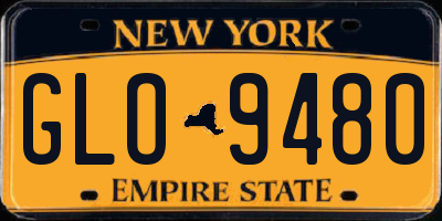 NY license plate GLO9480