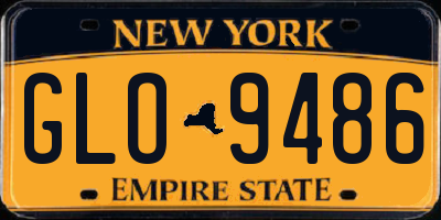 NY license plate GLO9486