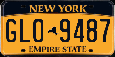 NY license plate GLO9487