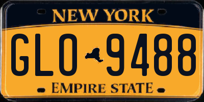 NY license plate GLO9488