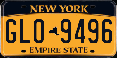 NY license plate GLO9496