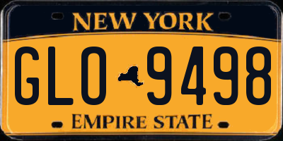 NY license plate GLO9498
