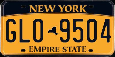 NY license plate GLO9504