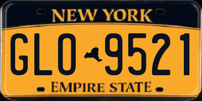 NY license plate GLO9521
