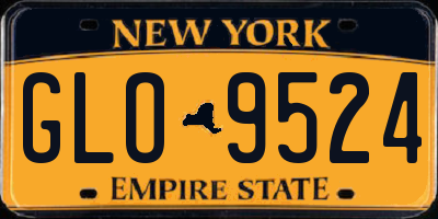NY license plate GLO9524