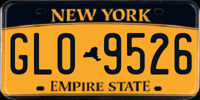 NY license plate GLO9526