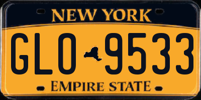 NY license plate GLO9533