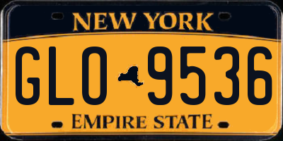 NY license plate GLO9536