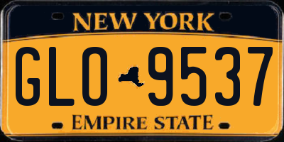 NY license plate GLO9537