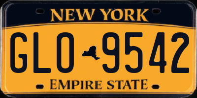 NY license plate GLO9542