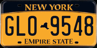 NY license plate GLO9548