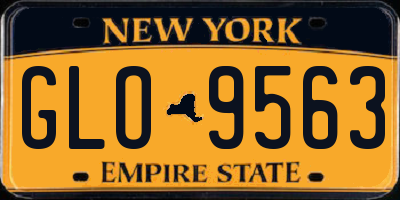 NY license plate GLO9563