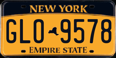 NY license plate GLO9578