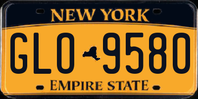 NY license plate GLO9580