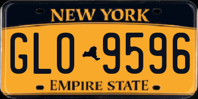 NY license plate GLO9596