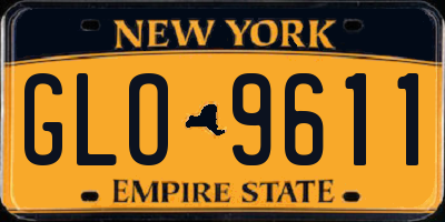NY license plate GLO9611