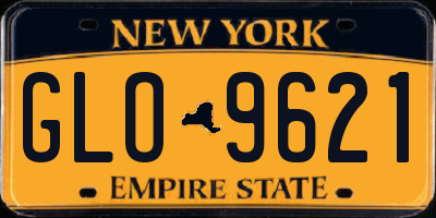 NY license plate GLO9621