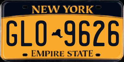 NY license plate GLO9626