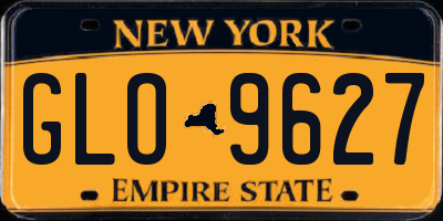 NY license plate GLO9627
