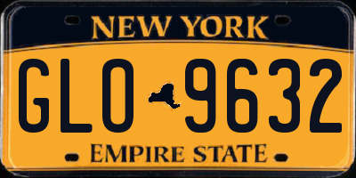 NY license plate GLO9632