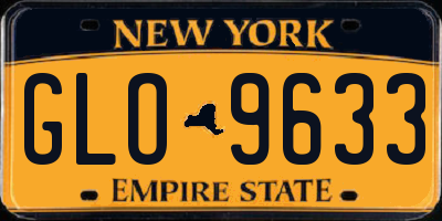 NY license plate GLO9633