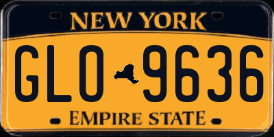 NY license plate GLO9636