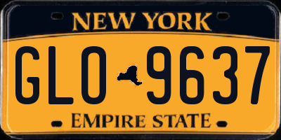 NY license plate GLO9637