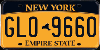 NY license plate GLO9660