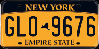 NY license plate GLO9676