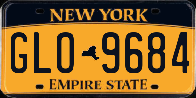 NY license plate GLO9684