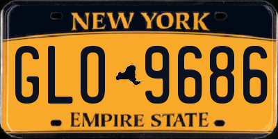 NY license plate GLO9686